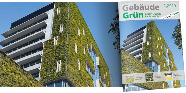 GebäudeGrün 4/2019 - Lebensräume Gebäudegrün // Gehölze für Gründächer // Dachabdichtung mit Flüssigkunststoff